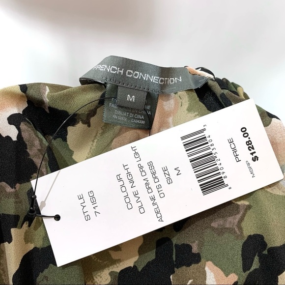 French Connection Adeline Dream Crepe Dress bell sleeves - Picture 5 of 6